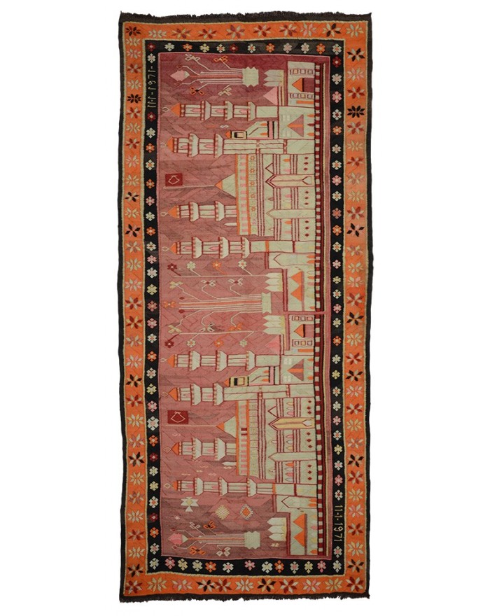 Tapis mosqué -Kilim figuratif