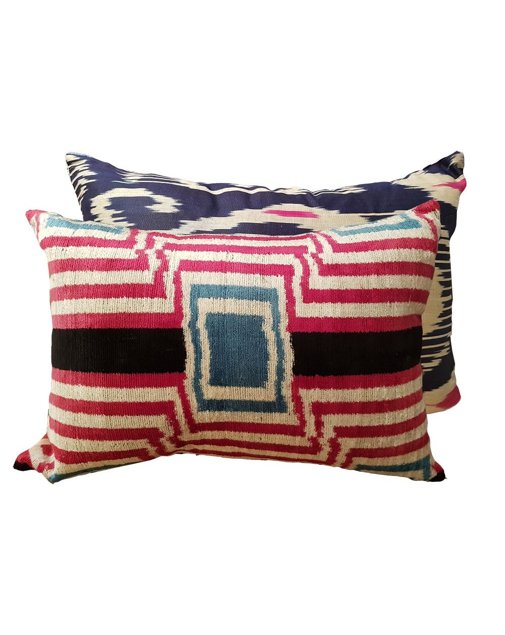 Coussin en ikat paris