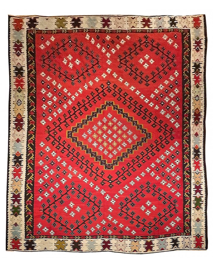 Şarköy rug traditional red