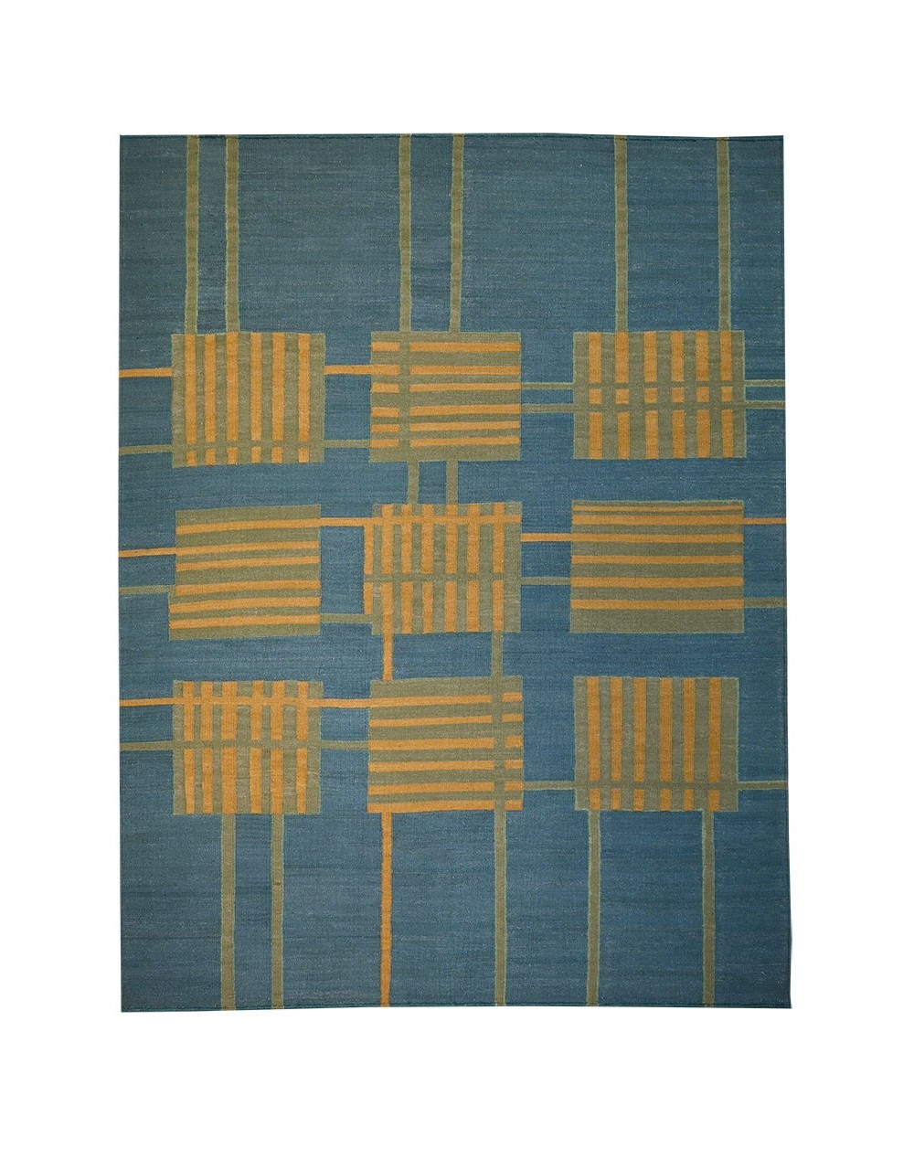 Kilim neuf - Tremo Bleu canard