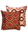 Coussin en ikat et velours