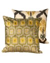 Ikat velvet cushion