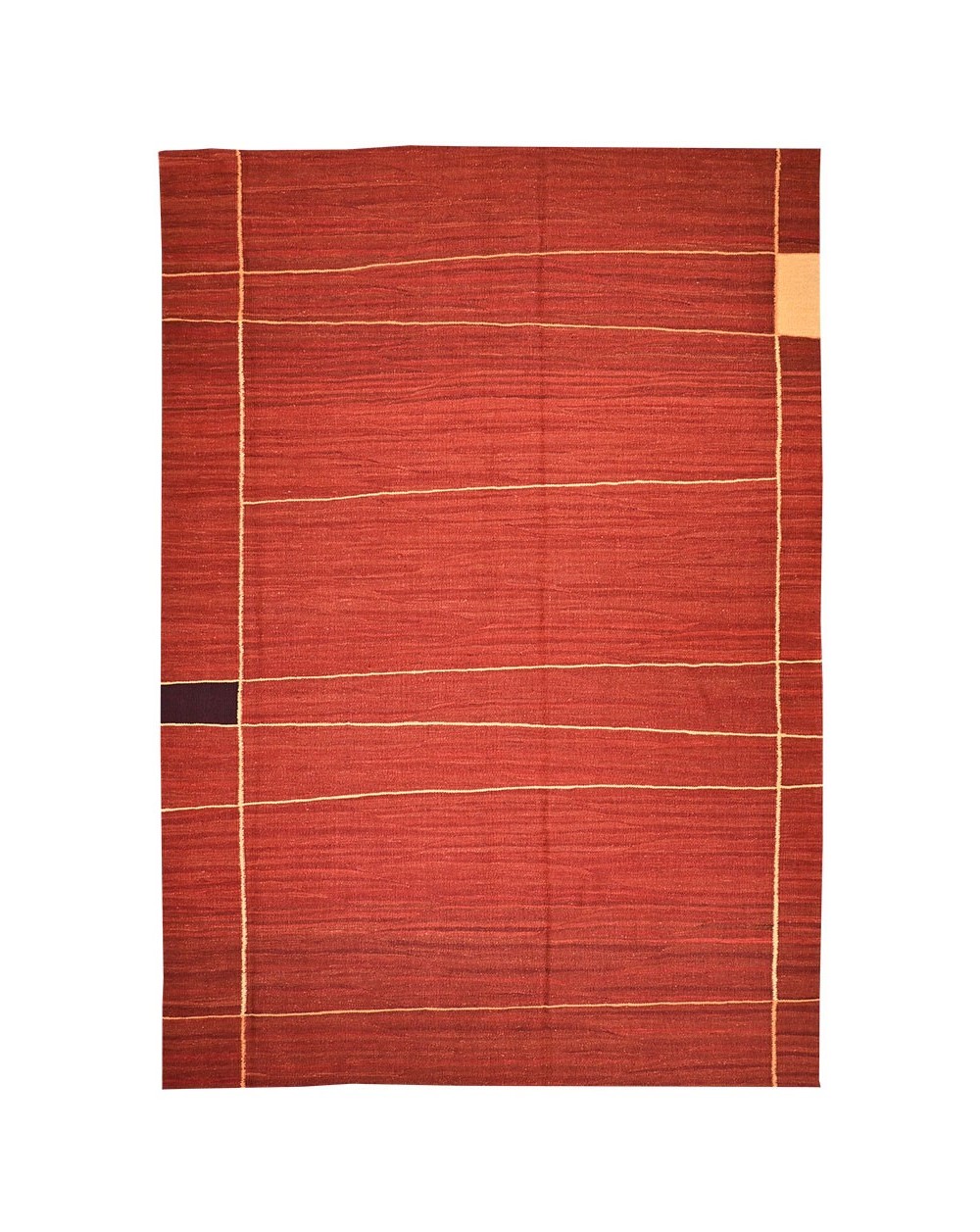 big red contemporary rug