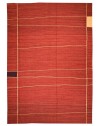 big red contemporary rug