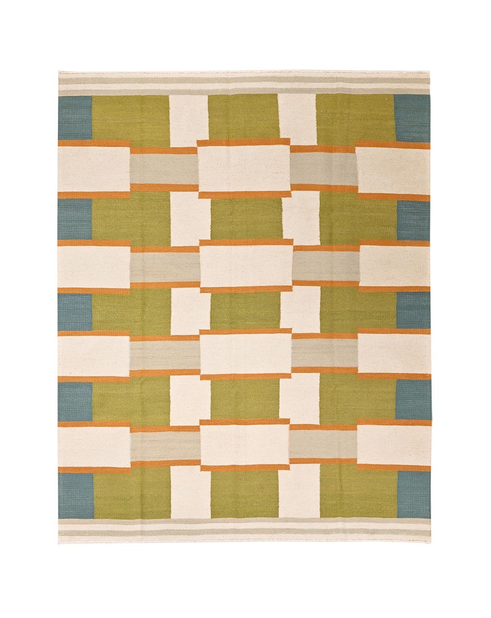 Green contemporary rug