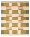 Green contemporary rug