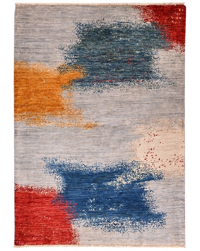 Tapis noué main - Motif contemporain