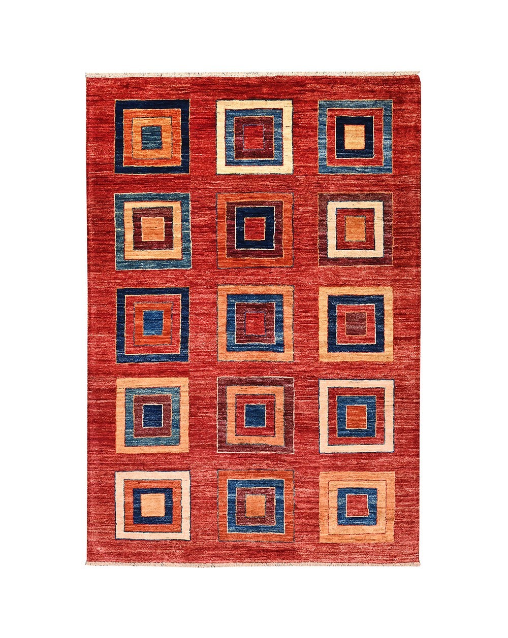 Tapis noué neuf - Motif contemporain