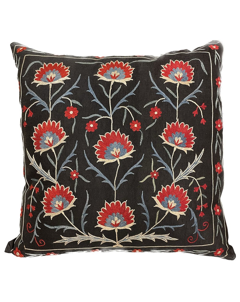 Coussin Suzani fond noir