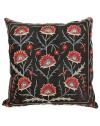 black background Suzani cushion