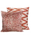 coussin en soie orange