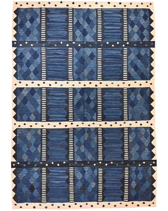 Tapis scandinave bleu