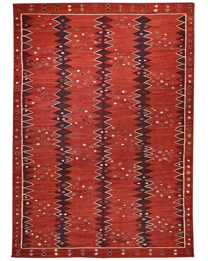 New kilim - Zig-zag Red