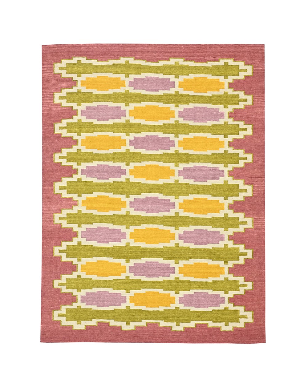 Damier ambré- Tapis kilim