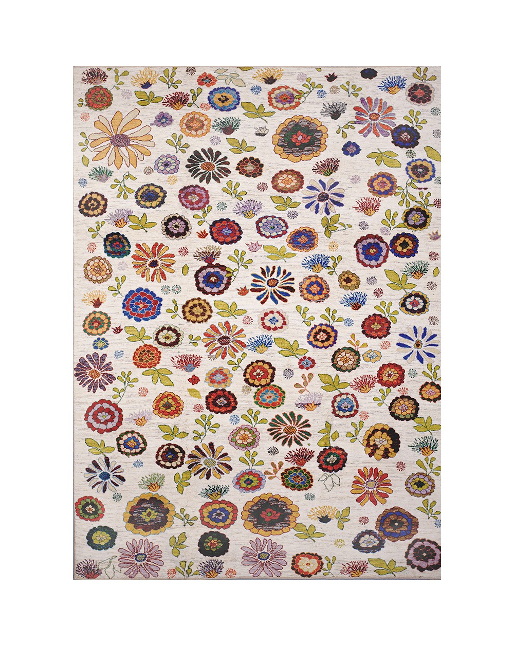 rug with flowers