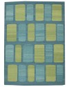 Tapis kilim contemporain bleu