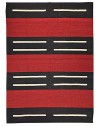 Black and red contemporary flatweave