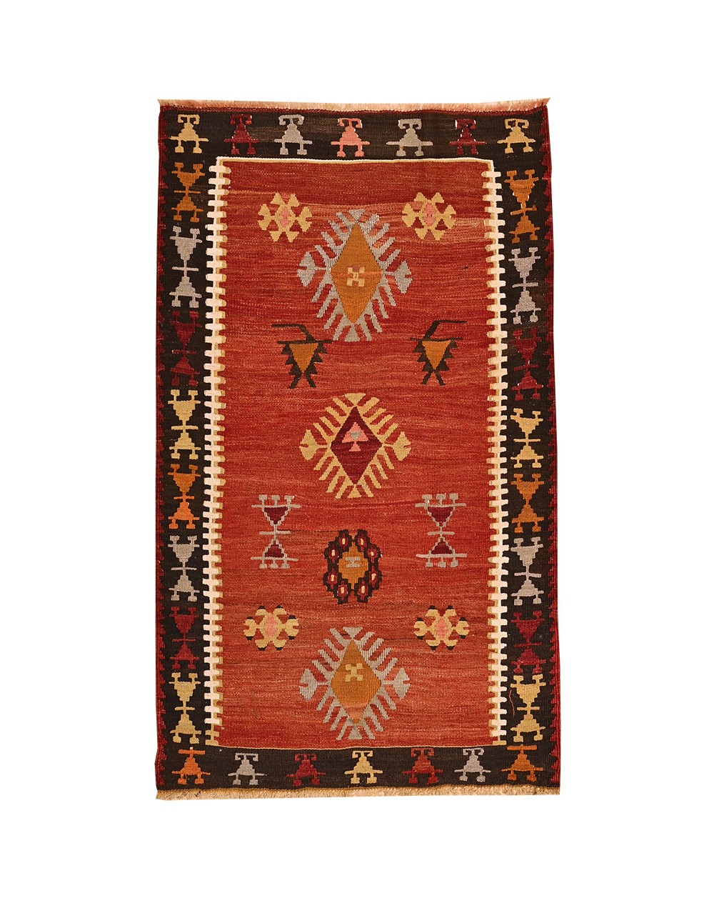 petit tapis kilim rouge