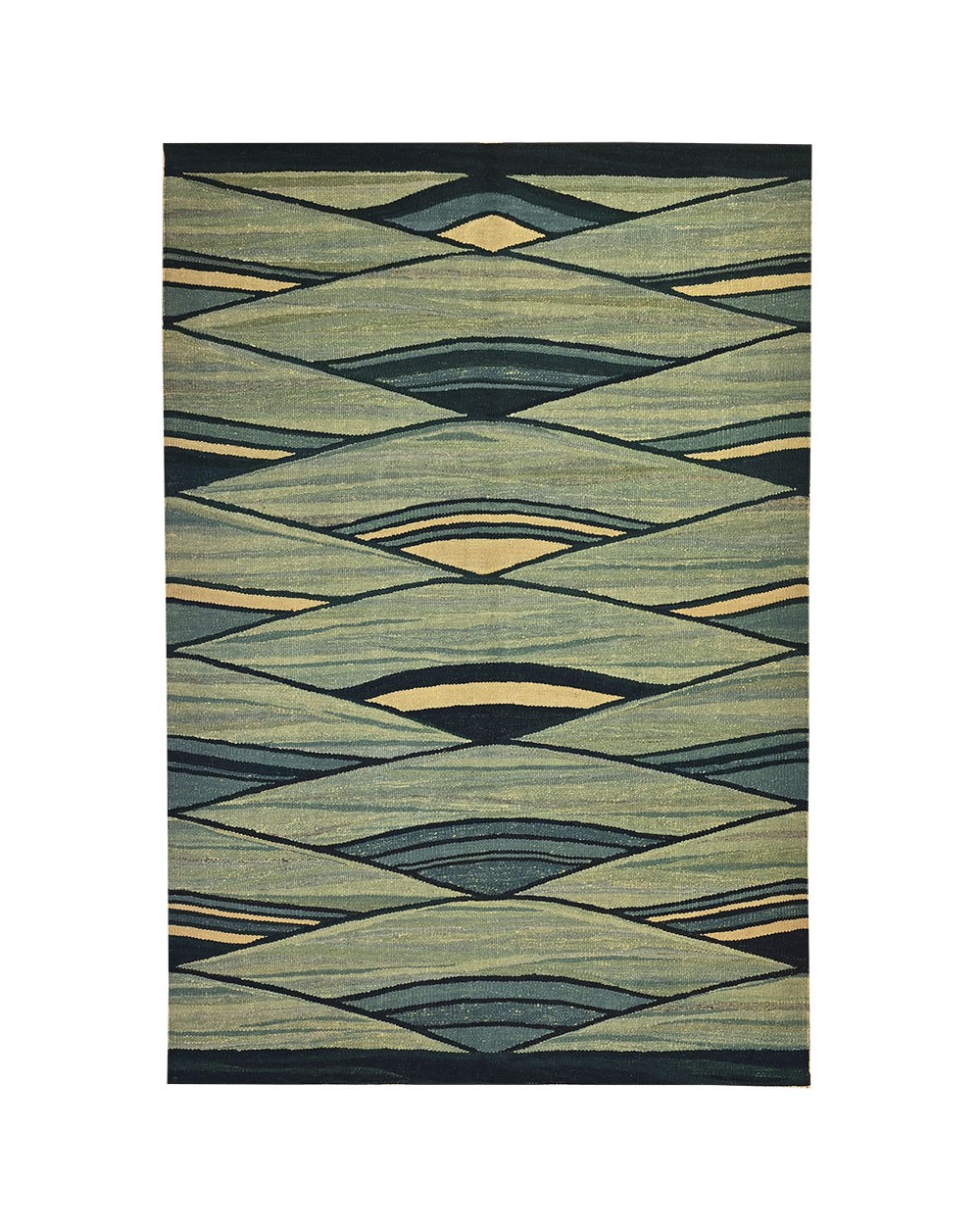 tapis kilim vert paris