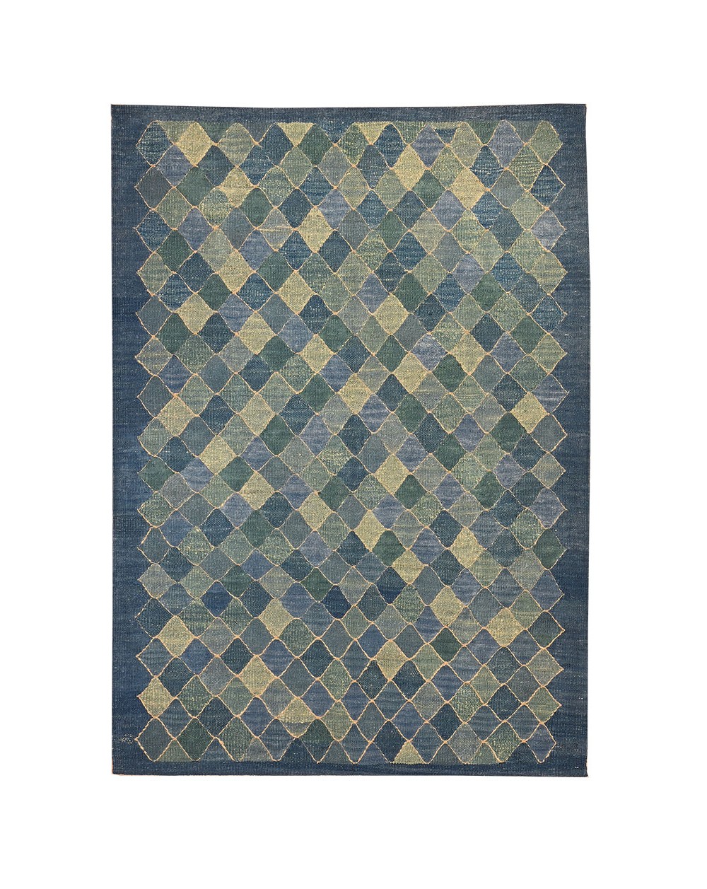 Arlequin Vert - Tapis Kilim