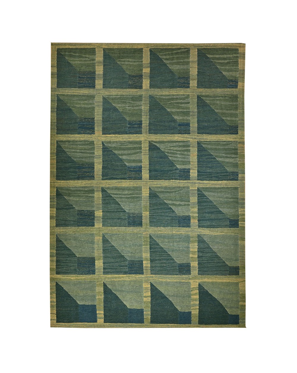 Relief Vert - Tapis kilim