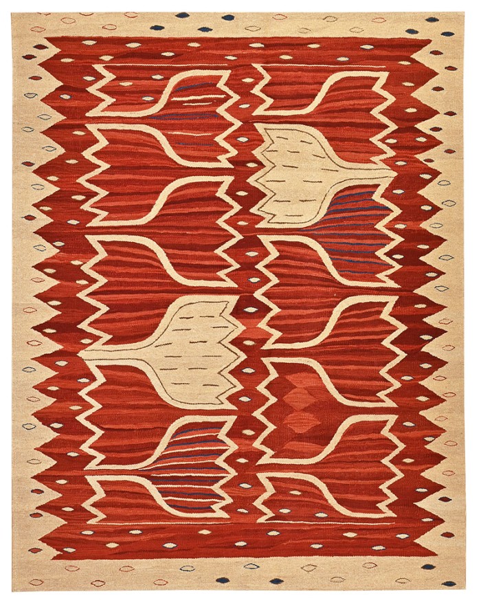 Tapis carré 250 x 250 cm rouge - Galerie TRIFF