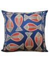 blue embroidered cushion paris