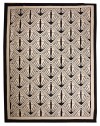 tapis graphique noir et blanc