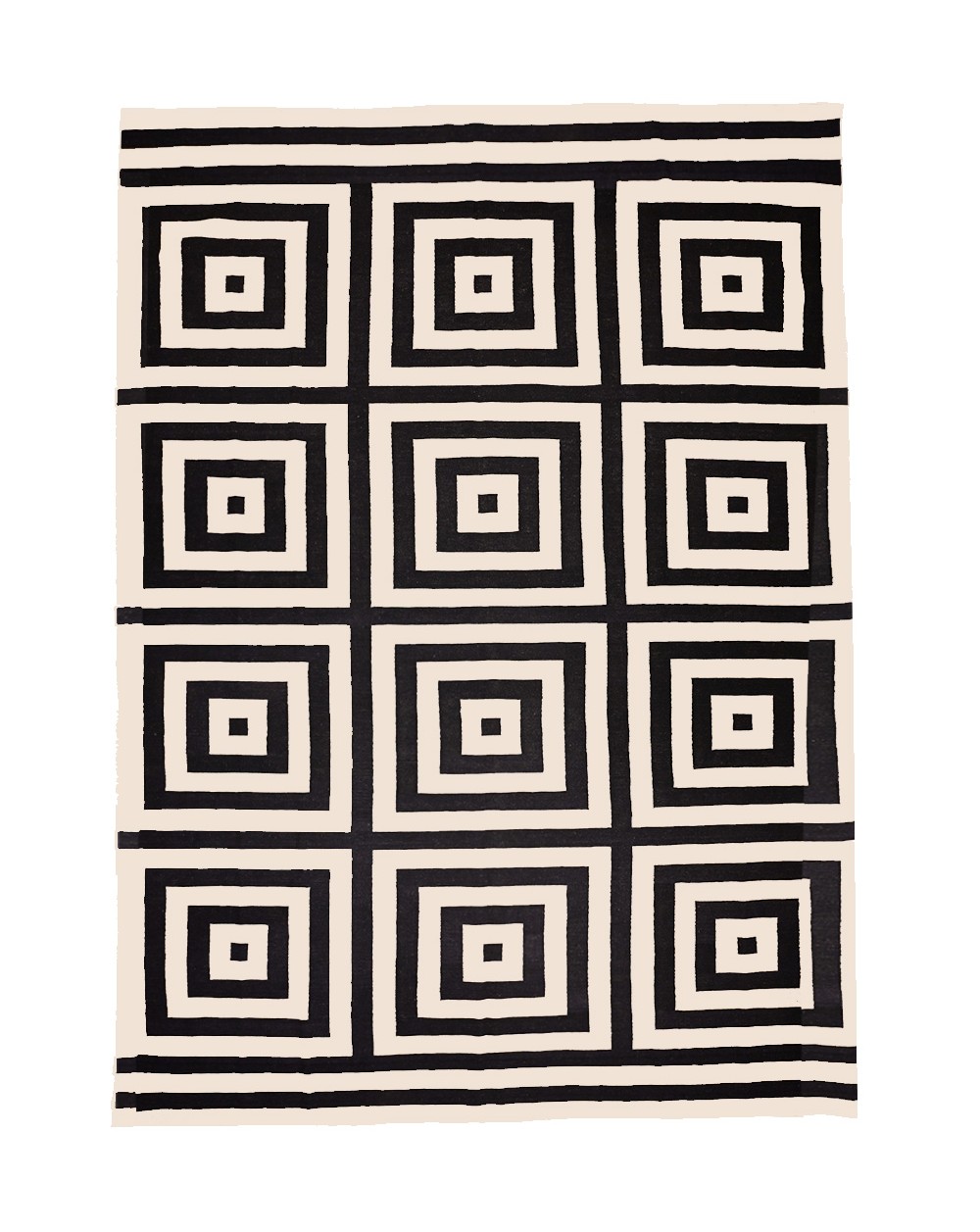 oversize rug black and white