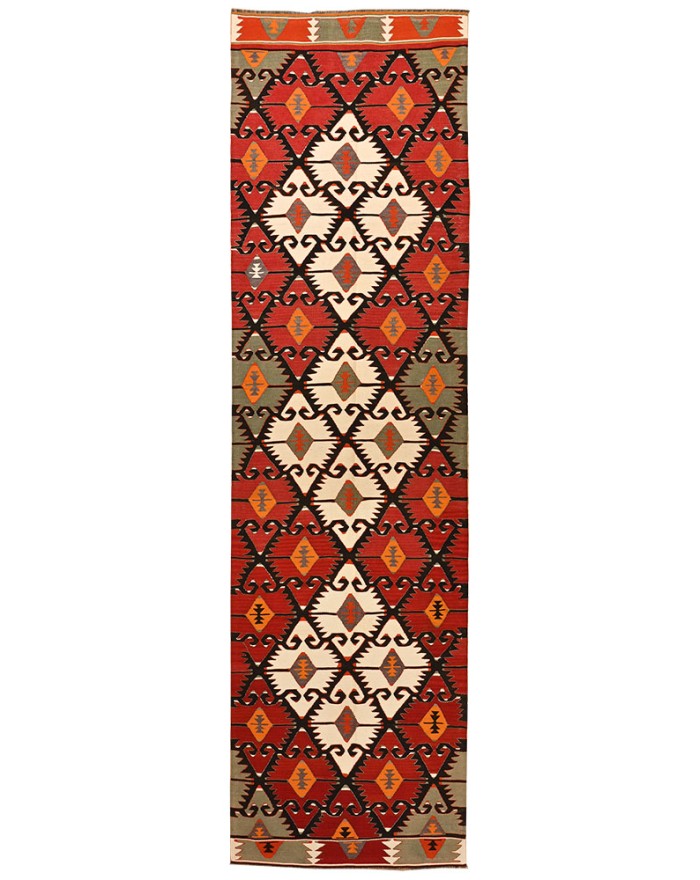 Colored corridor rug